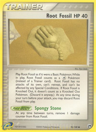 EX Sandstorm Root Fossil #92/100